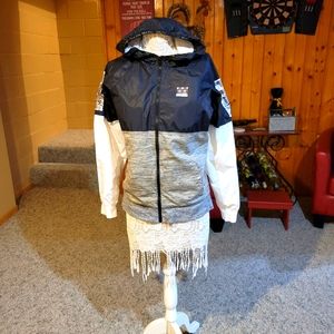 PINK VICTORIA'S SECRET hooded lined windbreaker.